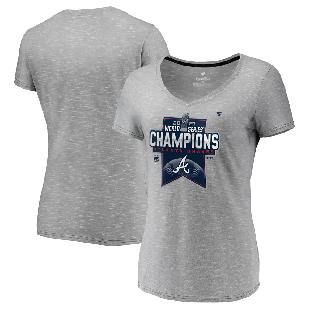 Men's Atlanta Braves Fanatics Branded Heathered Gray 2021 World Series  Champions Locker Room T-Shirt