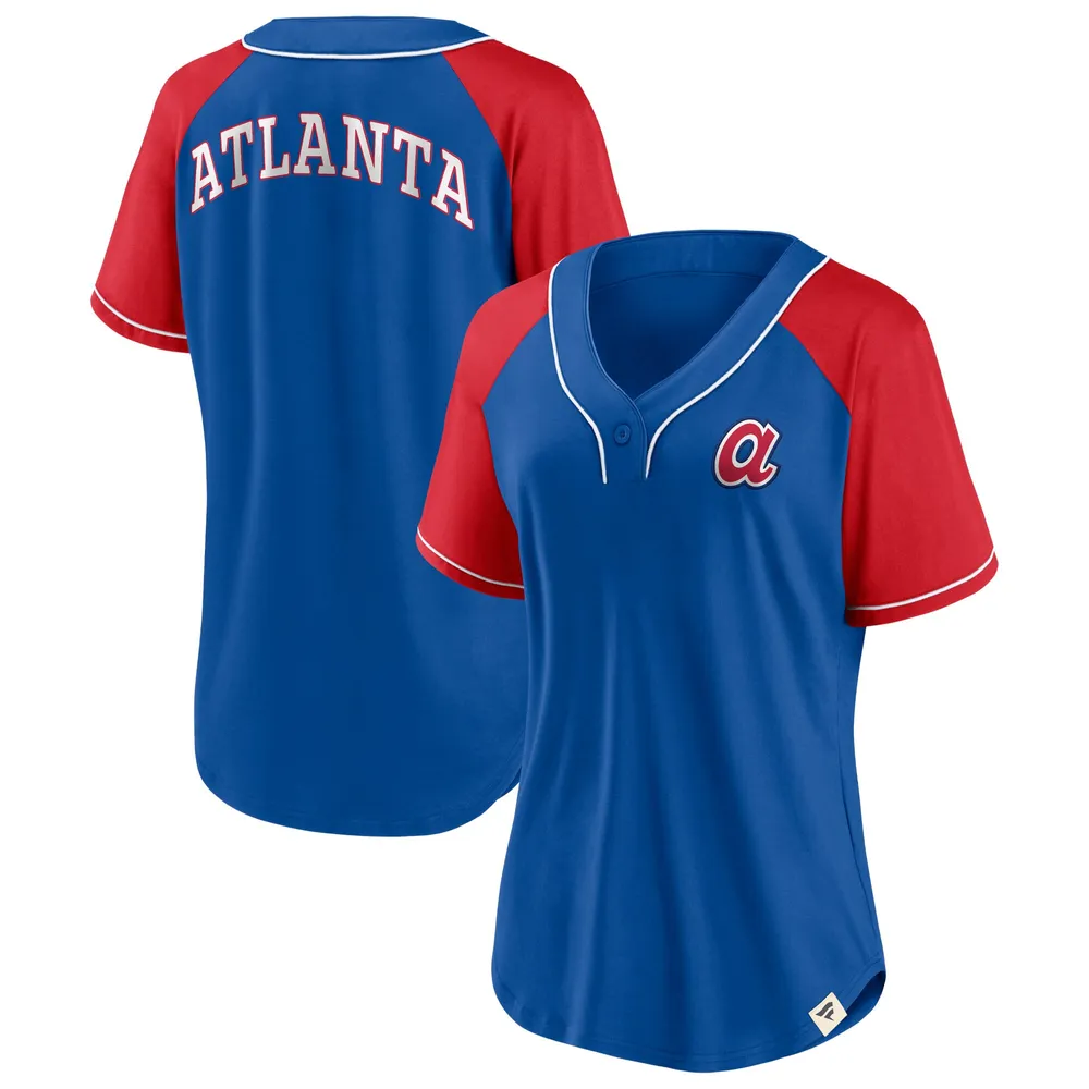 Lids Atlanta Braves Fanatics Branded Women's Bunt Raglan V-Neck T-Shirt -  Royal