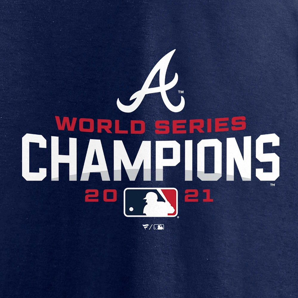 Women's Fanatics Charcoal Atlanta Braves 2021 World Series Champions - V-Neck T-Shirt