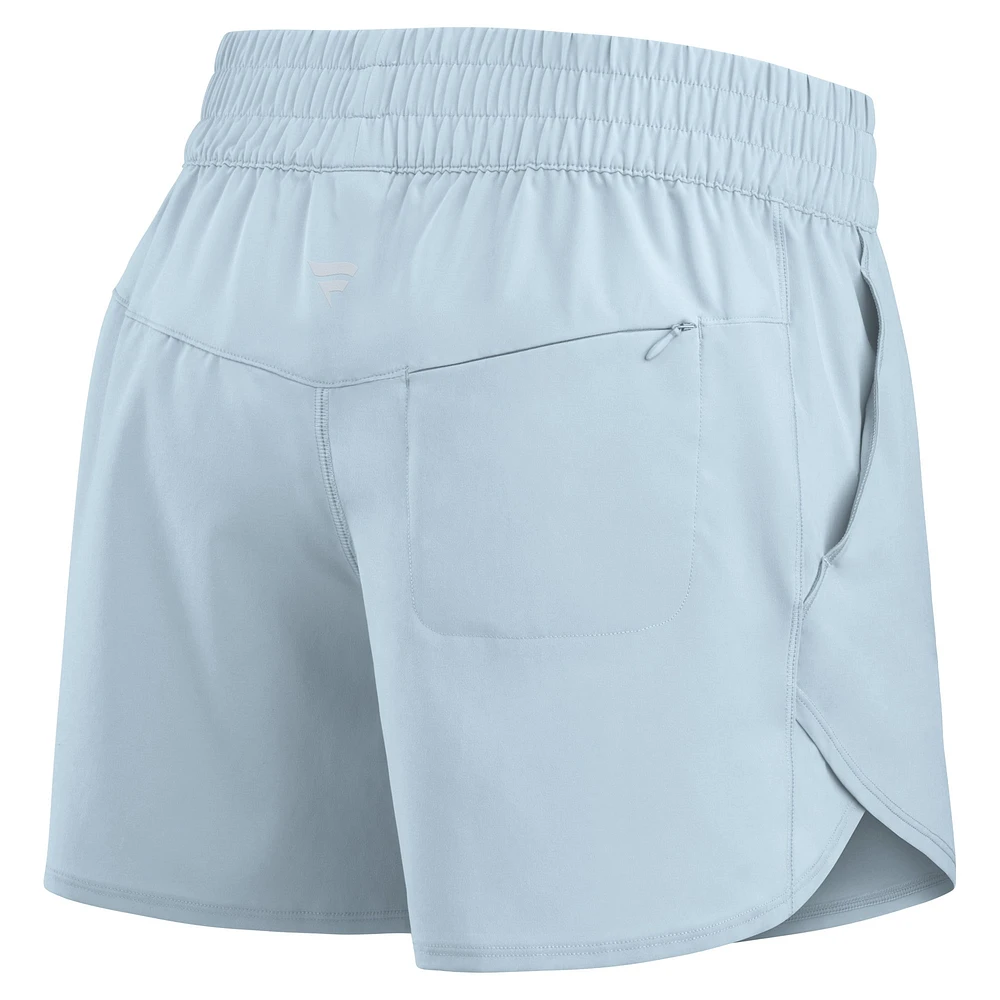 Women's Fanatics Light Blue Atlanta Braves Studio Woven Vibe Shorts