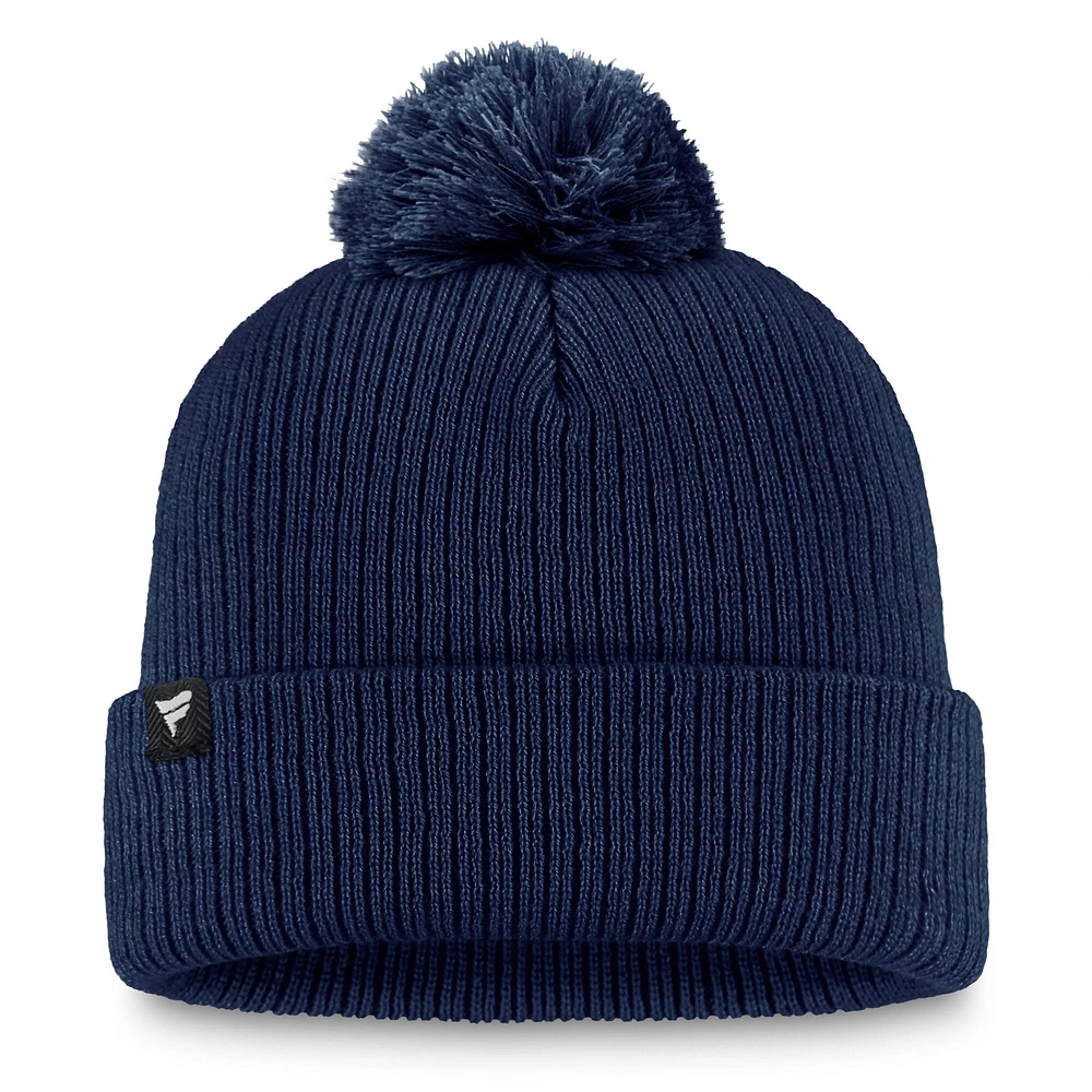 Women's Fanatics Navy Atlanta Braves Cuffed Knit Hat with Pom