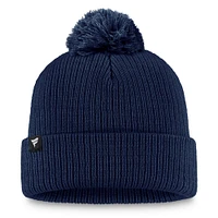 Women's Fanatics Navy Atlanta Braves Cuffed Knit Hat with Pom