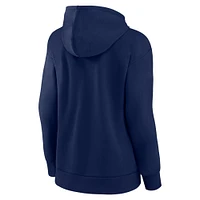 Sweat à capuche avec logo Fanatics pour femmes, bleu marine