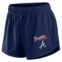 Short en maille Fanatics Atlanta Braves bleu marine pour femmes