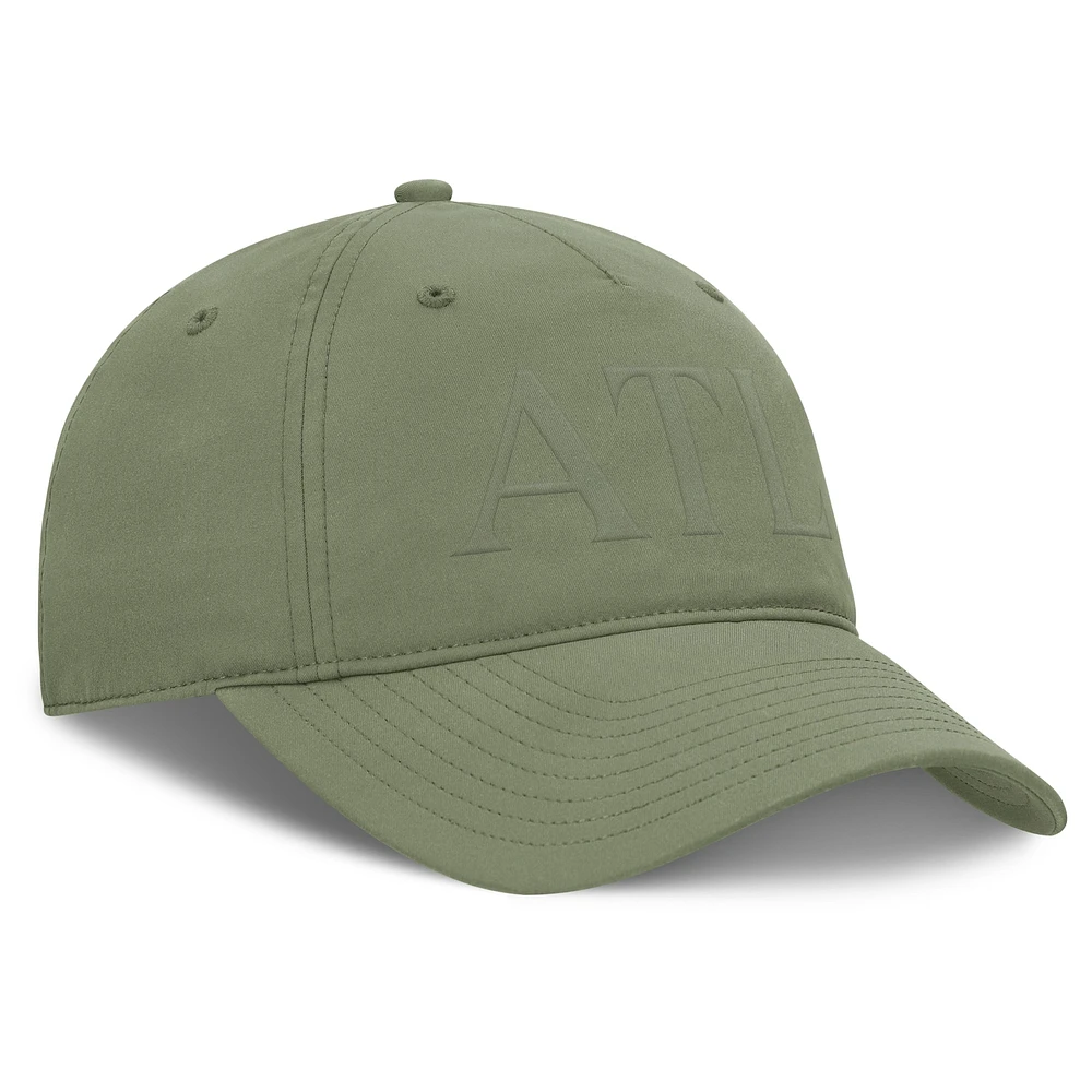 Casquette ajustable non structurée à 5 panneaux Afterhouse d'Atlanta Braves pour femmes Fanatics Olive