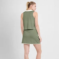 Débardeur à col en V Studio Wellness pour femme Fanatics Olive Atlanta Braves