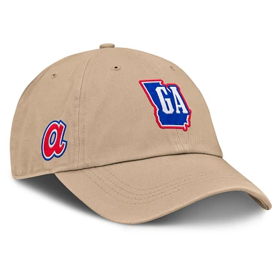 Casquette ajustable Fanatics Tan Atlanta Braves Cooperstown Collection pour femmes