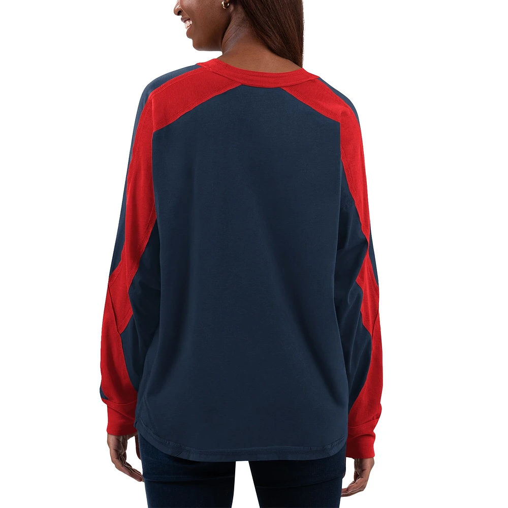 GII BRAVES MARINE ROUGE MLB23 FEMME SMASH LS TEE TEELADL-S