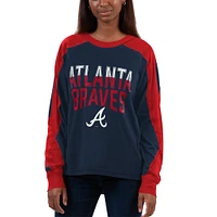 GII BRAVES MARINE ROUGE MLB23 FEMME SMASH LS TEE TEELADL-S