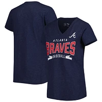 Women's G-III 4Her by Carl Banks Navy Atlanta Braves Dream Team V-Neck T-Shirt