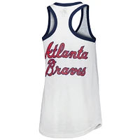 Women's G-III 4Her by Carl Banks White Atlanta Braves Tater Tank Top