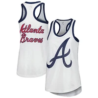 Women's G-III 4Her by Carl Banks White Atlanta Braves Tater Tank Top