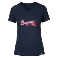 Women's Touch Navy Detroit Tigers Halftime Back Wrap Top V-Neck T-Shirt Size: Extra Small