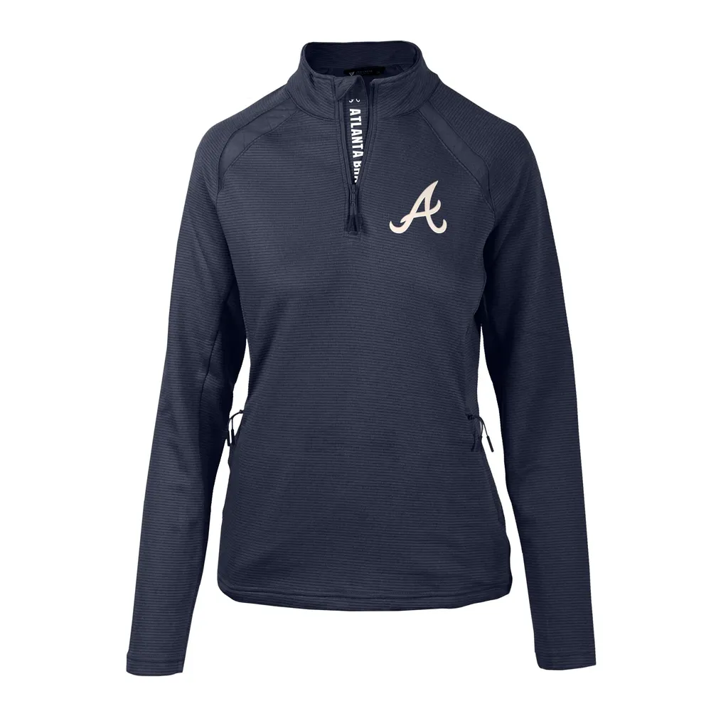 Women's Milwaukee Brewers Vineyard Vines Navy Shep Shirt Quarter-Zip  Sweatshirt