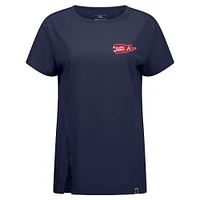 T-shirt bleu marine Atlanta Braves Influx Rafters pour femme Levelwear