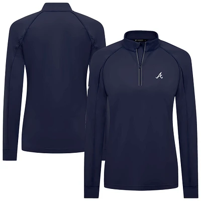 Haut à glissière quart de tour Kinetic Insignia 2.0 bleu marine pour femme Levelwear des Braves d'Atlanta