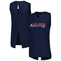 Débardeur à col en V Levelwear Atlanta Braves bleu marine Paisley Chase pour femme