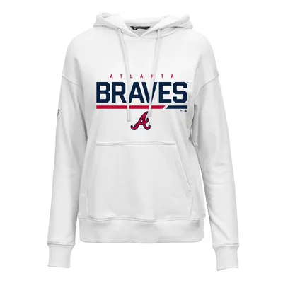 Atlanta Braves Levelwear Women's Adorn Fleece Pullover Hoodie - White