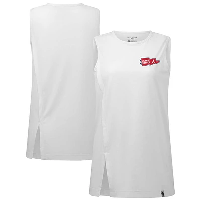 Women's Levelwear  White Atlanta Braves Influx Rafters Tank Top