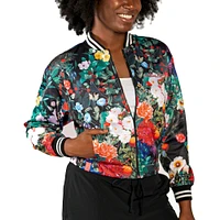 Veste entièrement zippée Marissa des Braves d'Atlanta Lusso noire pour femme