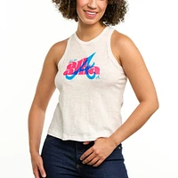 Women's Lusso White Atlanta Braves Lourdes Tank Top