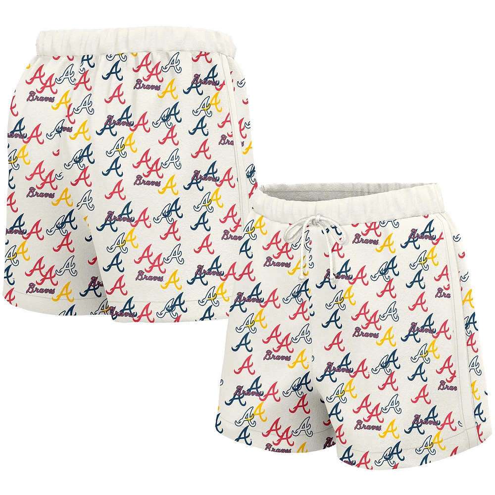 Women's Lusso  White Atlanta Braves Marge Shorts