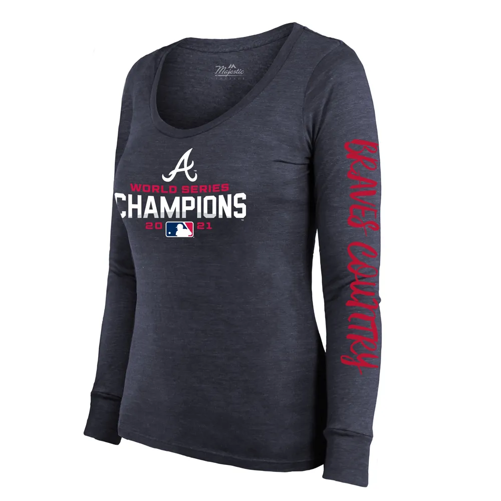 Fanatics Atlanta Braves 2021 World Series Champions Long Sleeve Shirt Sz  2XL NEW