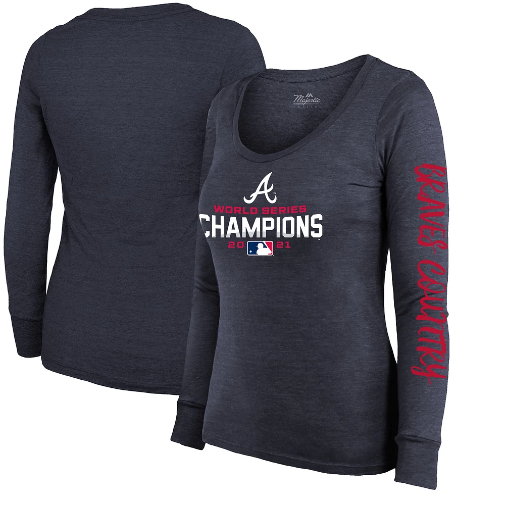 Majestic Women's Threads Navy Atlanta Braves 2021 World Series