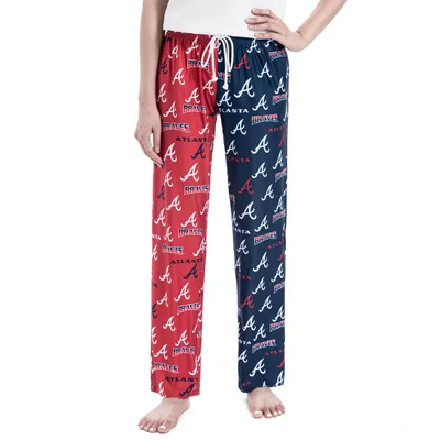 Atlanta Braves Women's Breakthrough Split Design Knit Sleep Pants - Navy/Red