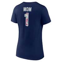 Women's Navy Atlanta Braves Mother's Day Plus Best Mom Ever V-Neck T-Shirt