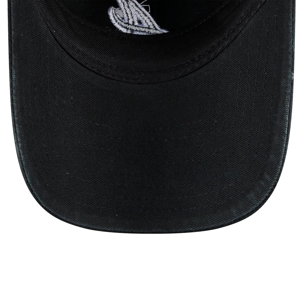 Casquette ajustable Glitz 9TWENTY noire des Braves d'Atlanta de New Era pour femme