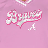 Women's New Era Light Pink Atlanta Braves Gameday V-Neck T-Shirt