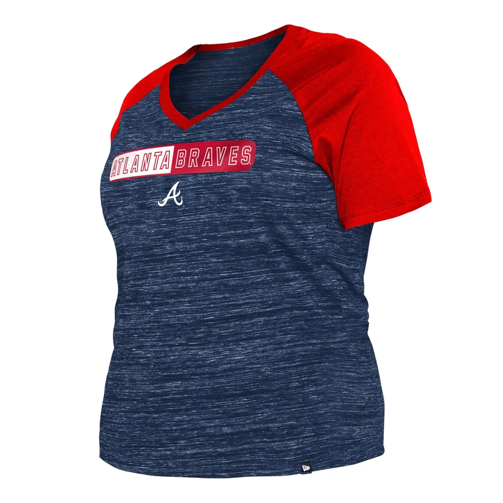 New Era Women's New Era Navy Atlanta Braves Plus Space Dye Raglan