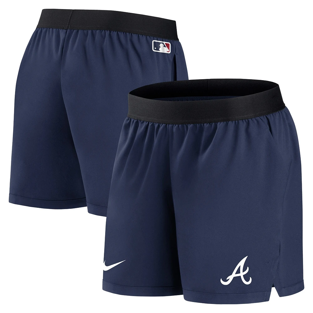 Short Nike Atlanta Braves Authentic Collection Team Performance pour femme - Bleu marine