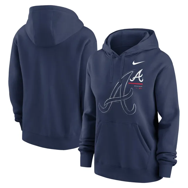 Atlanta Braves Nike Team Lettering Club Pullover Hoodie - Red