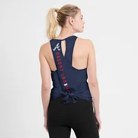 Women's Nike Navy Atlanta Braves Crisscross Performance Tank Top