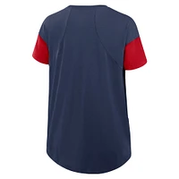 T-shirt fluide Nike bleu marine Atlanta Braves pour femme