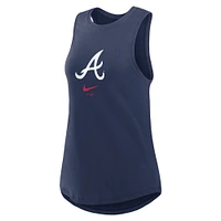 Débardeur Nike bleu marine Atlanta Braves Legacy Icon à col montant pour femme