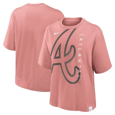 T-shirt boxy Nike Atlanta Braves Statement pour femme rose