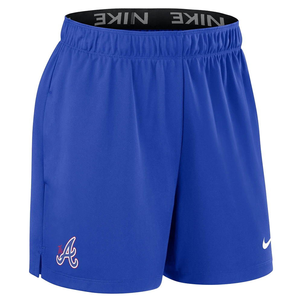 Short de performance d'entraînement Nike Royal Atlanta Braves Authentic Collection City Connect pour femme