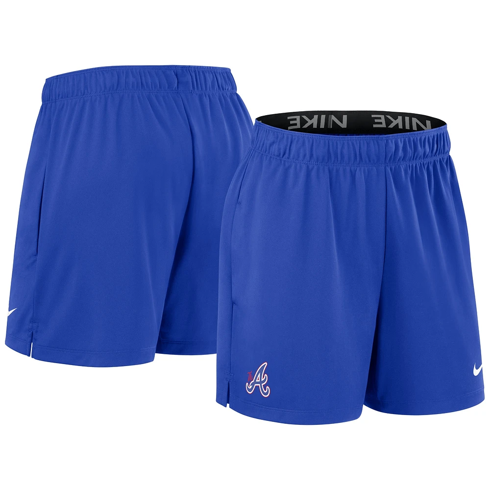 Women's Nike Royal Atlanta Braves Authentic Collection City Connect Practice Performance Shorts