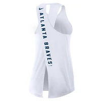 Débardeur Nike Atlanta Braves Team Crossback blanc pour femme