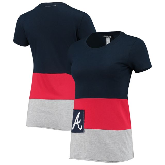 Refried Apparel - T-shirt ajusté durable des Braves d'Atlanta bleu marine pour femme