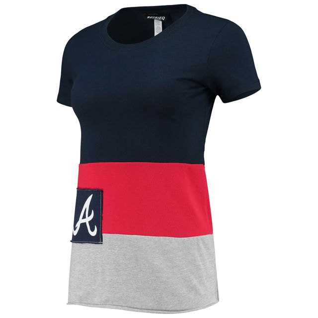 Refried Apparel - T-shirt ajusté durable des Braves d'Atlanta bleu marine pour femme