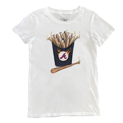 The Wild Collective Women's Black Atlanta Braves Cropped T-shirt