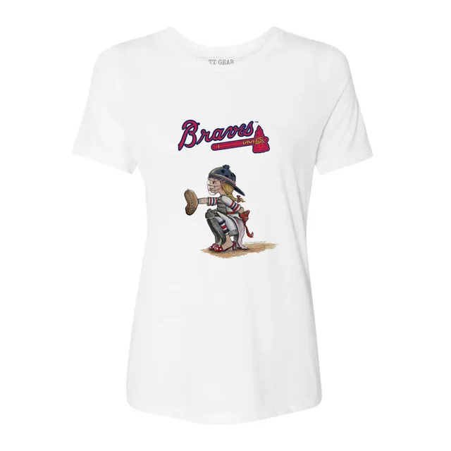 Youth Tiny Turnip White Atlanta Braves Caleb The Catcher T-Shirt Size: Small