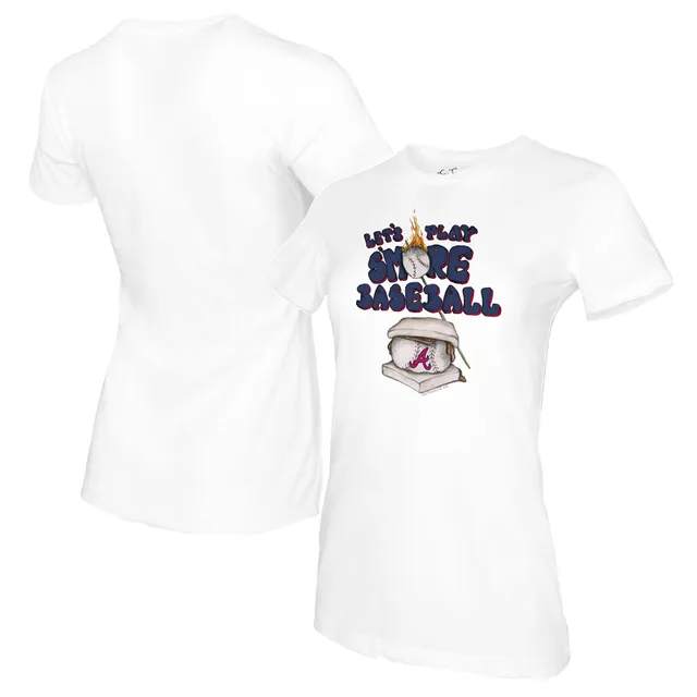 Lids Atlanta Braves Tiny Turnip Youth Baseball Love Raglan 3/4 Sleeve T- Shirt - White/Black