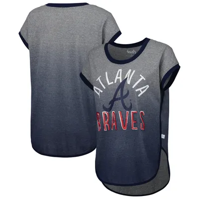 Women's Touch Gray/Navy Houston Astros Home Run Tri-Blend Sleeveless T-Shirt Size: Small