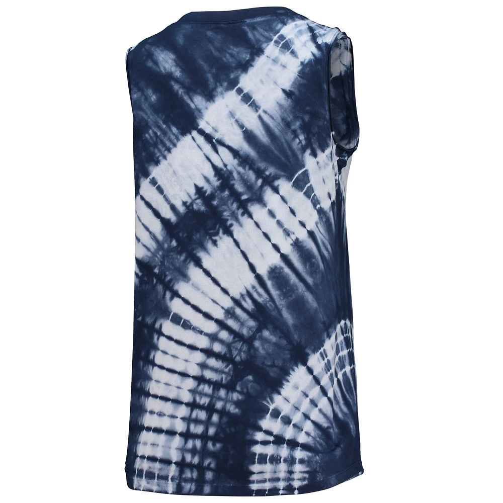 Débardeur tie-dye Touch bleu marine Atlanta Braves Money Ball pour femme