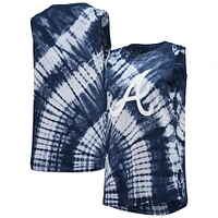 Débardeur tie-dye Touch bleu marine Atlanta Braves Money Ball pour femme